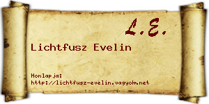 Lichtfusz Evelin névjegykártya